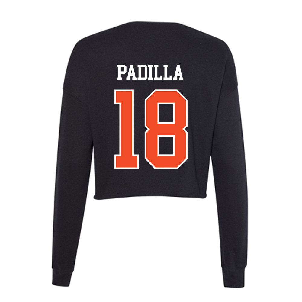 Campbell - NCAA Baseball : Isaiah Padilla - Women's Cropped Crew Fleece-1