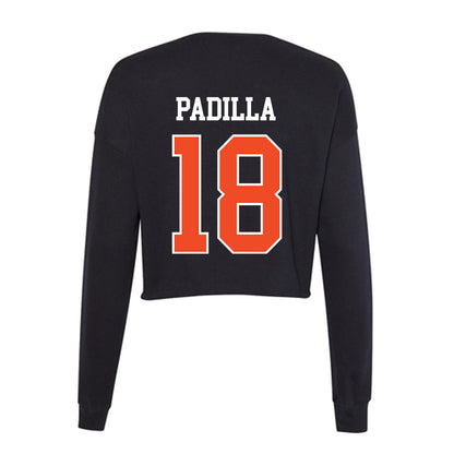 Campbell - NCAA Baseball : Isaiah Padilla - Women's Cropped Crew Fleece-1