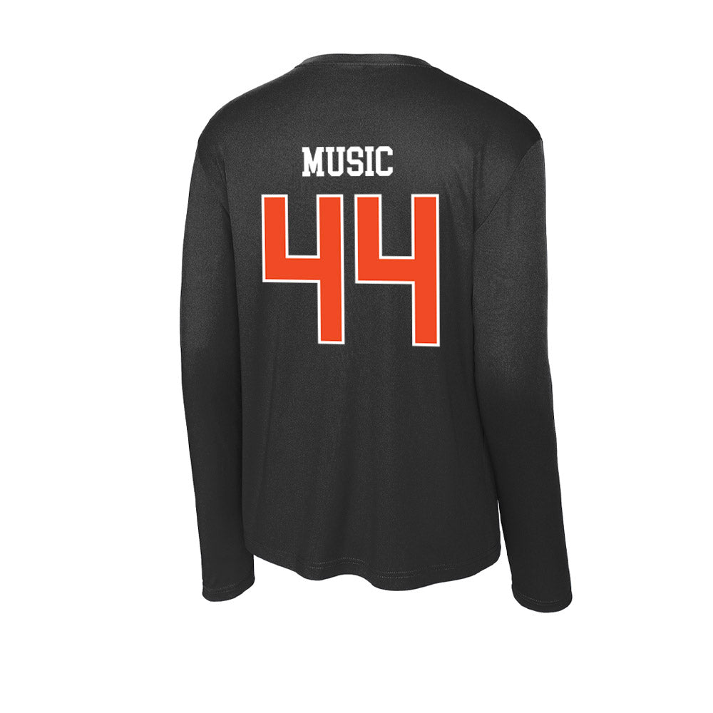 Campbell - NCAA Baseball : Jett Music - Activewear Long Sleeve T-Shirt-1