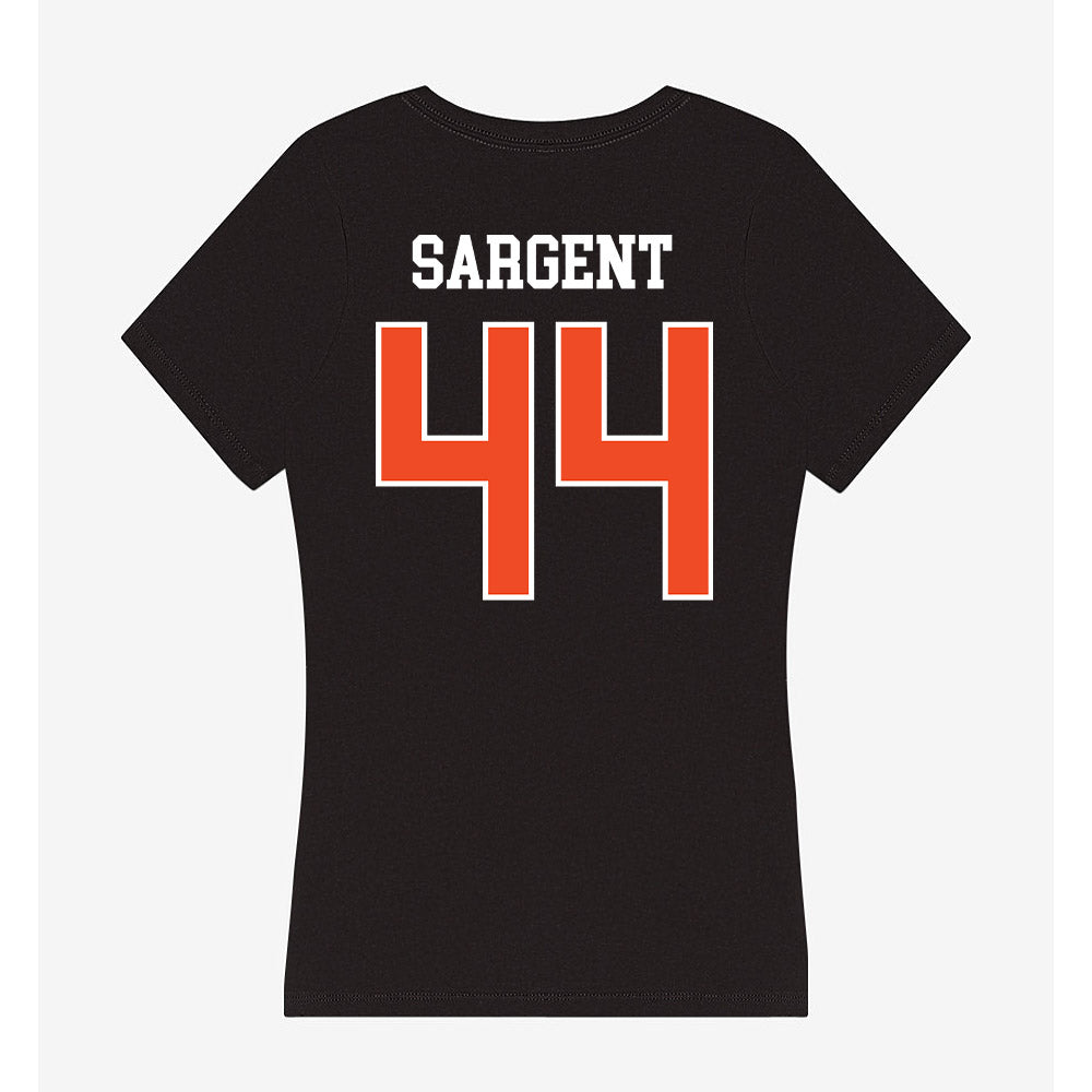Campbell - NCAA Football : Landon Sargent - Women's V-Neck T-Shirt-1