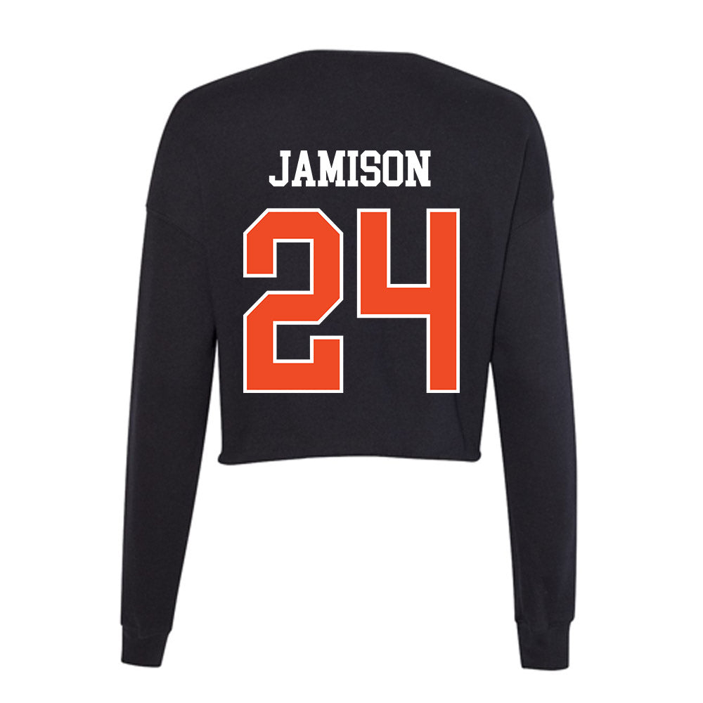 Campbell - NCAA Women's Soccer : Natalie Jamison - Women's Cropped Crew Fleece-1