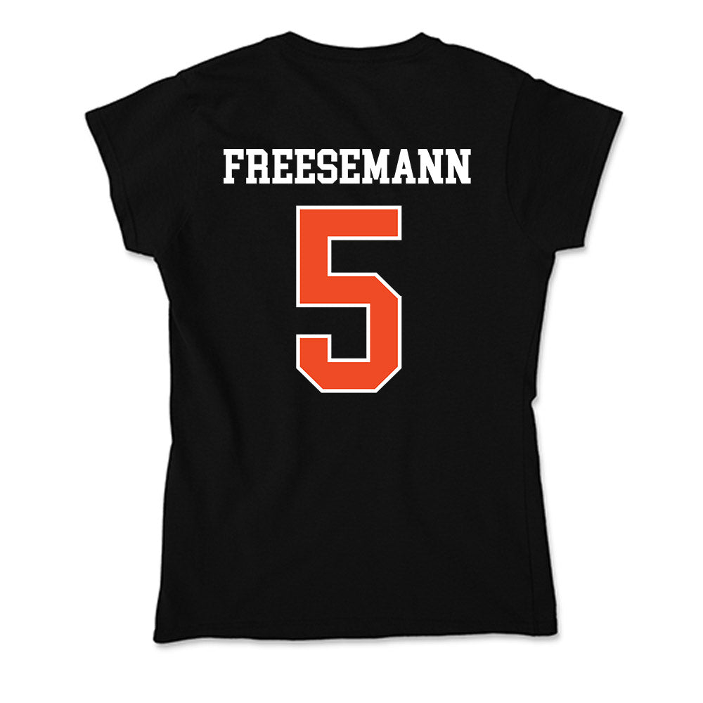 Campbell - NCAA Women's Volleyball : Leah Freesemann - Soft Style Women’s T-Shirt-1
