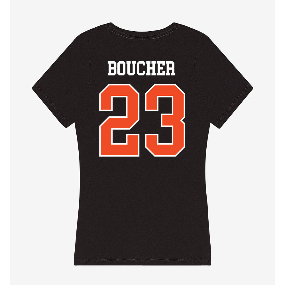 Campbell - NCAA Women's Soccer : Caitlyn Boucher - Women's V-Neck T-Shirt-1