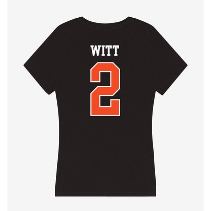 Campbell - NCAA Women's Lacrosse : Claire Witt - Women's V-Neck T-Shirt-1