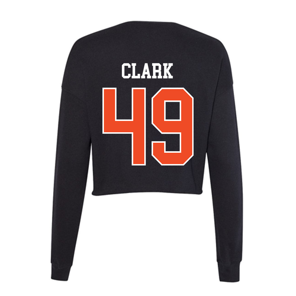 Campbell - NCAA Baseball : Cooper Clark - Women's Cropped Crew Fleece-1