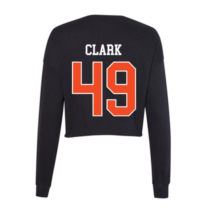 Campbell - NCAA Baseball : Cooper Clark - Women's Cropped Crew Fleece-1