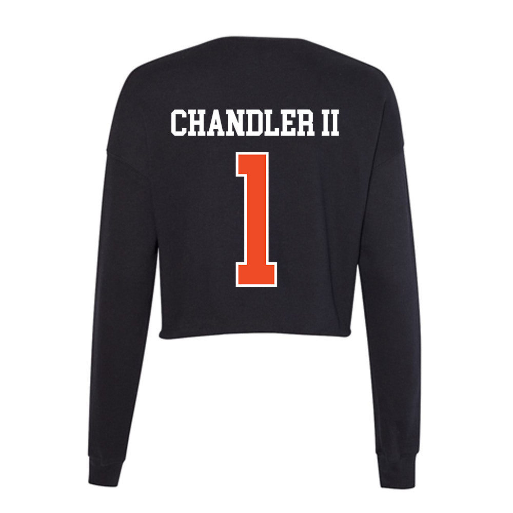 Campbell - NCAA Football : Michael Chandler II - Women's Cropped Crew Fleece-1