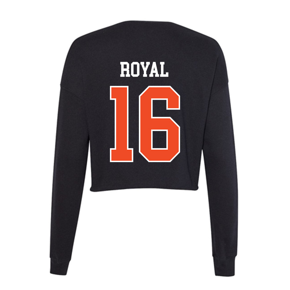 Campbell - NCAA Football : Tyquez Royal - Women's Cropped Crew Fleece-1