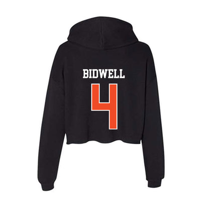 Campbell - NCAA Men's Basketball : Broc Bidwell - Women's Crop Fleece Hoodie-1