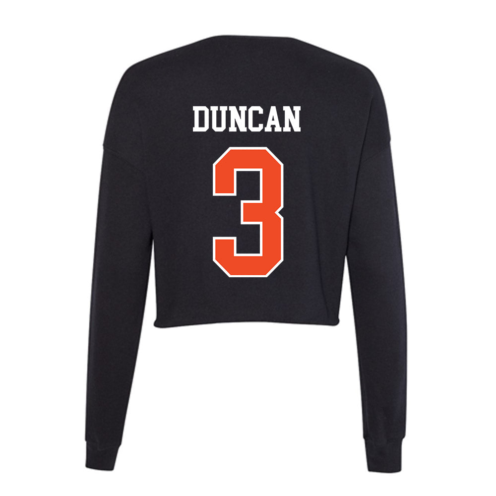 Campbell - NCAA Women's Lacrosse : McKenna Duncan - Women's Cropped Crew Fleece-1
