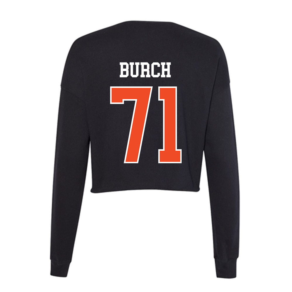 Campbell - NCAA Football : Jeffrey Burch - Women's Cropped Crew Fleece-1