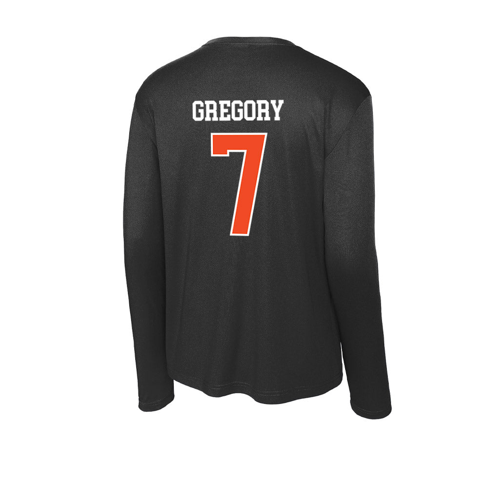 Campbell - NCAA Men's Basketball : Camren Gregory - Activewear Long Sleeve T-Shirt-1