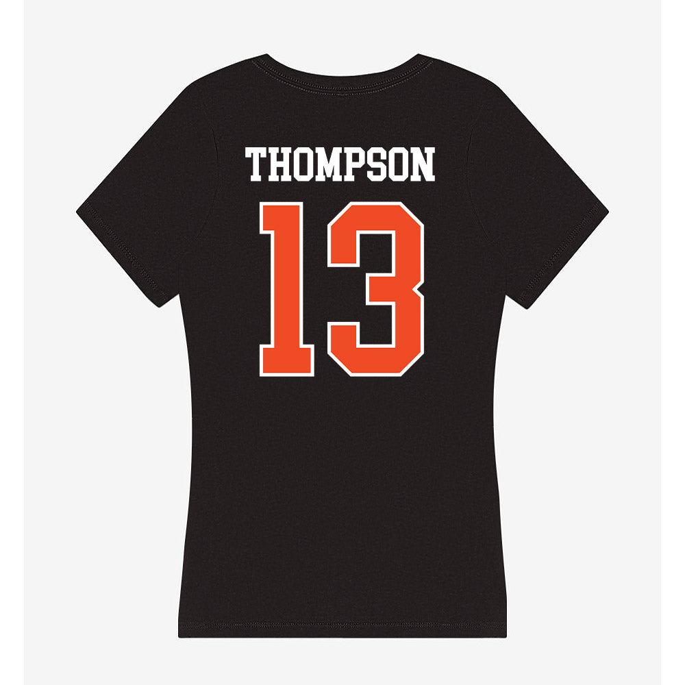 Campbell - NCAA Baseball : Jackson Thompson - Women's V-Neck T-Shirt-1