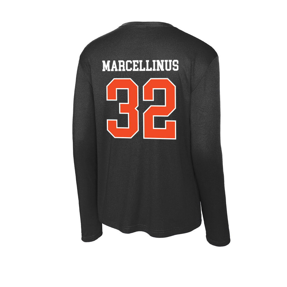 Campbell - NCAA Men's Basketball : Daniel Marcellinus - Activewear Long Sleeve T-Shirt-1