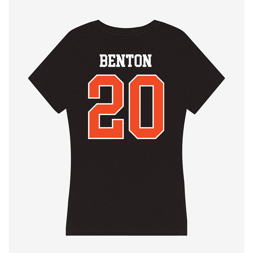 Campbell - NCAA Football : AJ Benton - Women's V-Neck T-Shirt-1