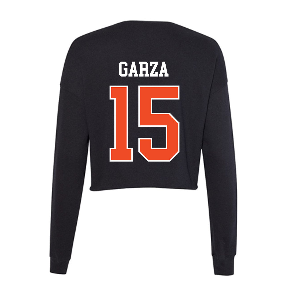 Campbell - NCAA Men's Soccer : Emilio Garza - Women's Cropped Crew Fleece-1