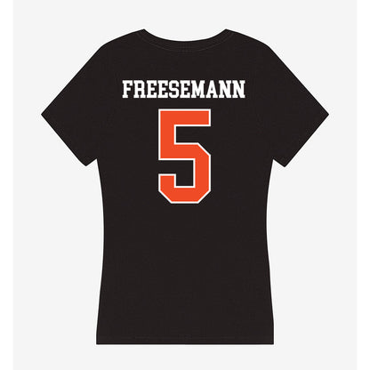 Campbell - NCAA Women's Volleyball : Leah Freesemann - Women's V-Neck T-Shirt-1
