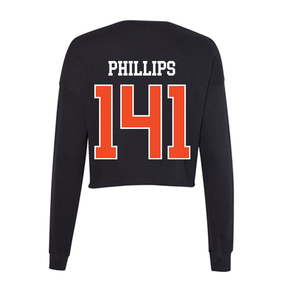 Campbell - NCAA Wrestling : Ryan Phillips - Women's Cropped Crew Fleece-1