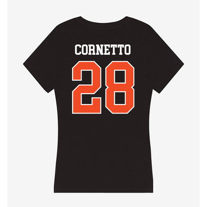 Campbell - NCAA Softball : Hannah Cornetto - Women's V-Neck T-Shirt-1