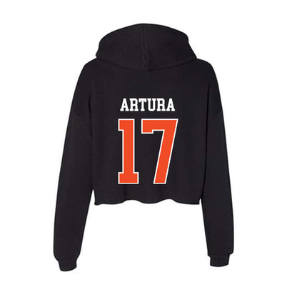 Campbell - NCAA Women's Volleyball : Ashley Artura - Women's Crop Fleece Hoodie-1