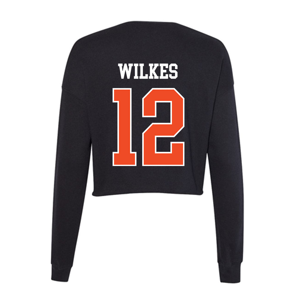 Campbell - NCAA Football : Jack Wilkes - Women's Cropped Crew Fleece-1