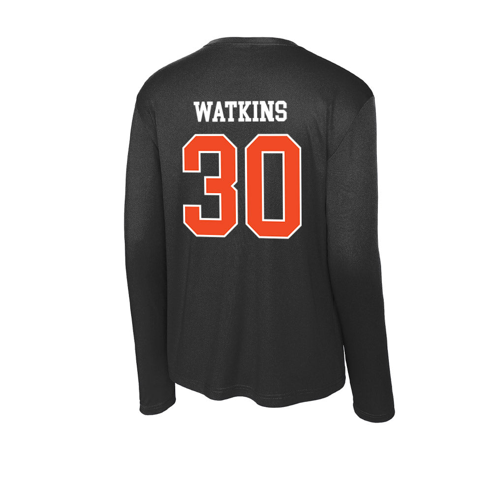 Campbell - NCAA Women's Lacrosse : Drew Watkins - Activewear Long Sleeve T-Shirt-1