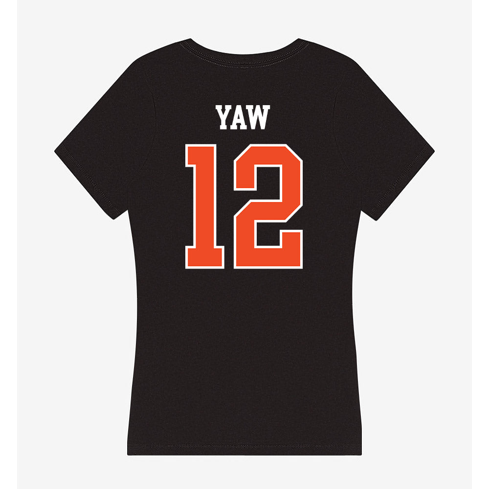 Campbell - NCAA Men's Basketball : Israel Yaw - Women's V-Neck T-Shirt-1