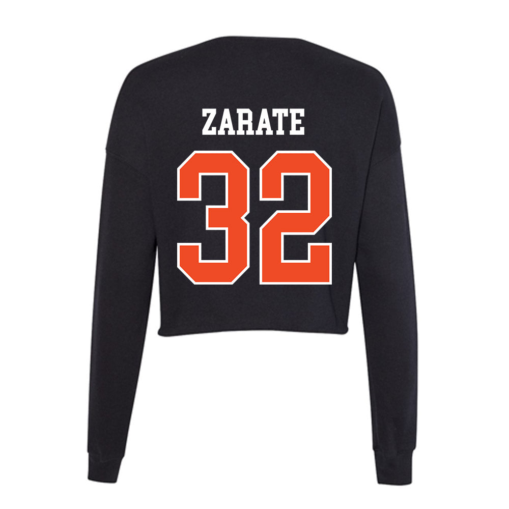 Campbell - NCAA Men's Soccer : Gabe Zarate - Women's Cropped Crew Fleece-1