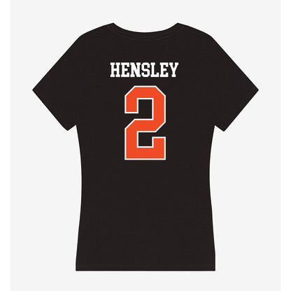 Campbell - NCAA Baseball : Connor Hensley - Women's V-Neck T-Shirt-1