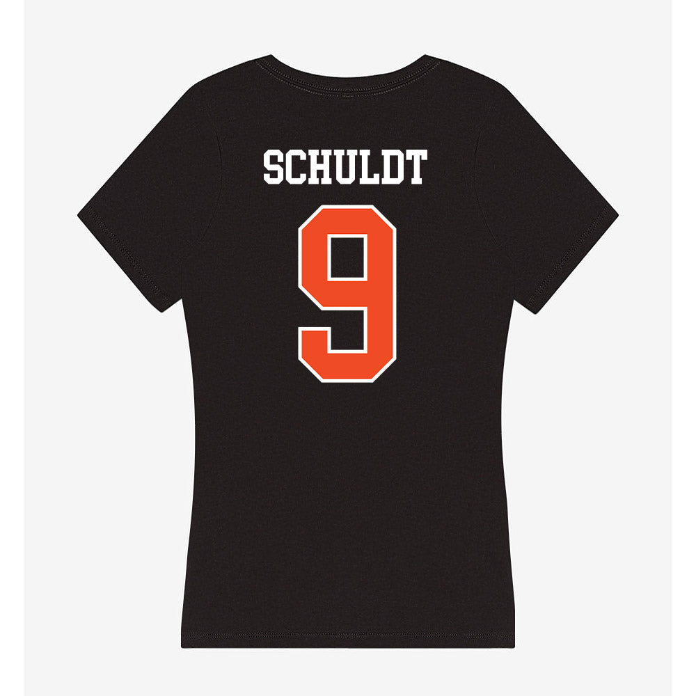 Campbell - NCAA Baseball : Andrew Schuldt - Women's V-Neck T-Shirt-1