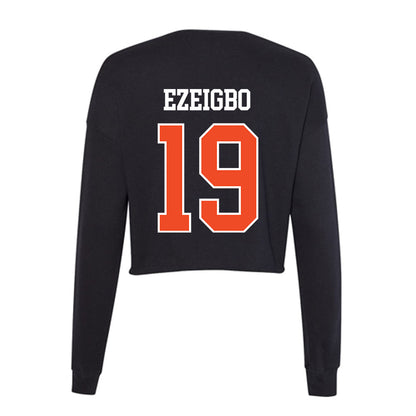 Campbell - NCAA Football : Chinua Ezeigbo - Women's Cropped Crew Fleece-1