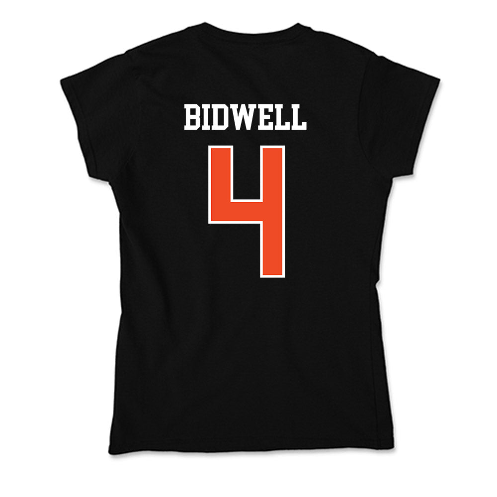 Campbell - NCAA Men's Basketball : Broc Bidwell - Soft Style Women’s T-Shirt-1