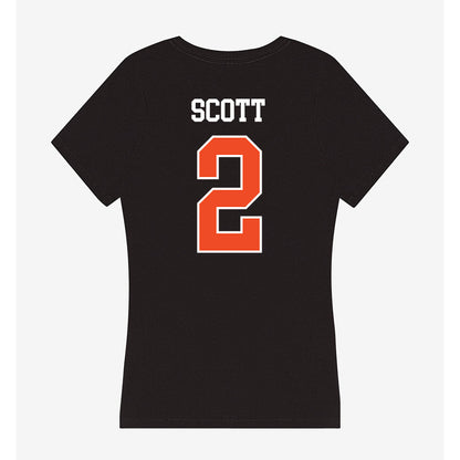 Campbell - NCAA Football : Kj Scott - Women's V-Neck T-Shirt-1