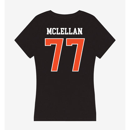 Campbell - NCAA Football : Tyler McLellan - Women's V-Neck T-Shirt-1