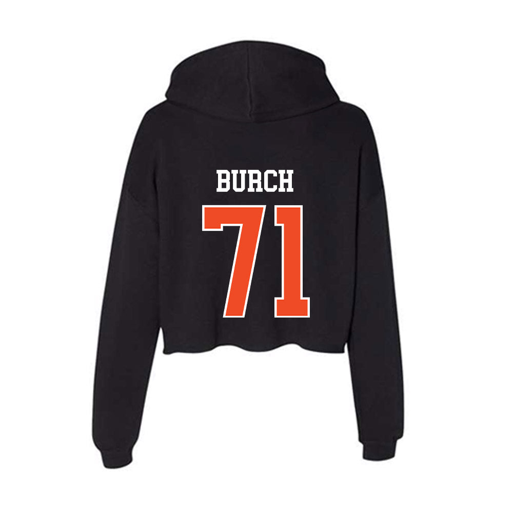 Campbell - NCAA Football : Jeffrey Burch - Women's Crop Fleece Hoodie-1