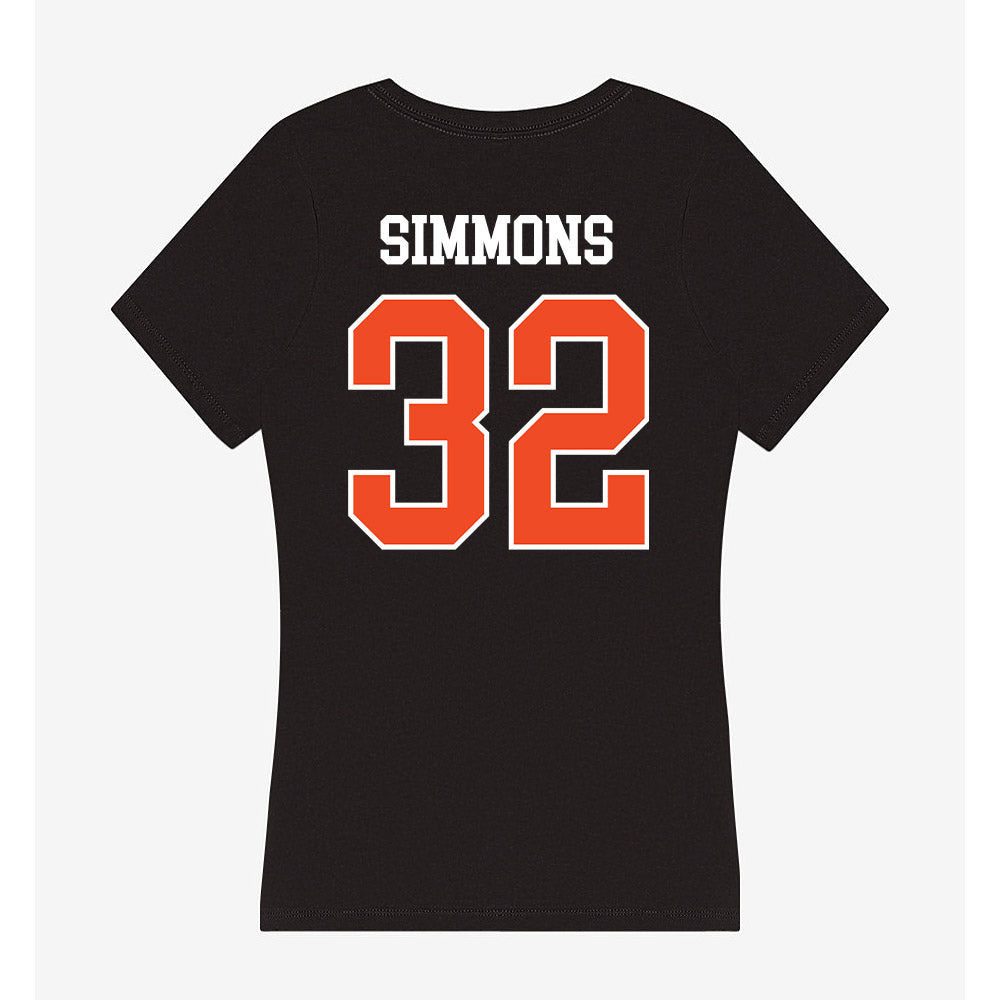 Campbell - NCAA Baseball : Owen Simmons - Women's V-Neck T-Shirt-1