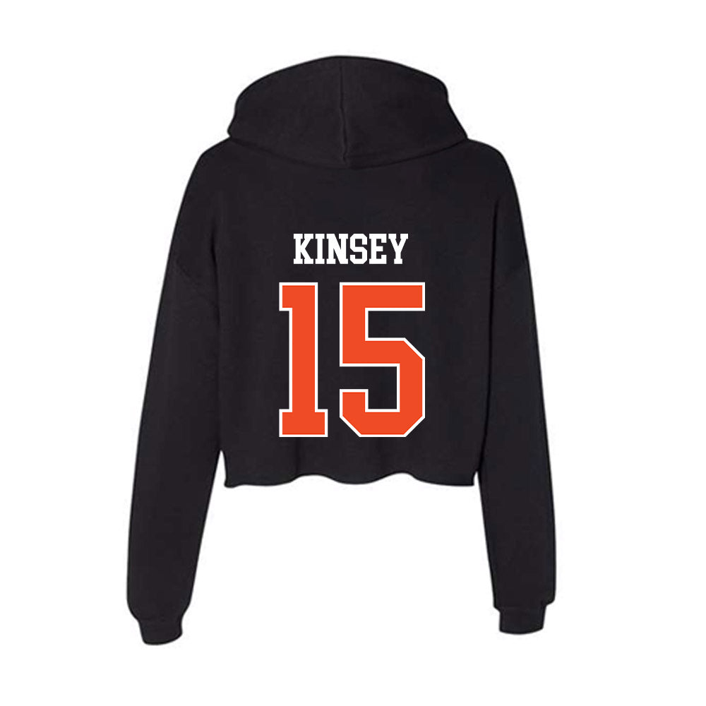 Campbell - NCAA Football : Javonte Kinsey - Women's Crop Fleece Hoodie-1