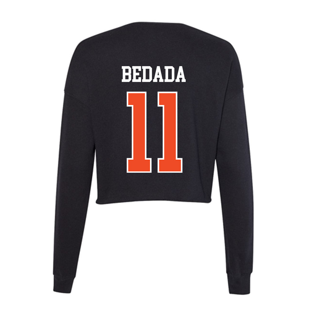 Campbell - NCAA Football : Ebenezer Bedada - Women's Cropped Crew Fleece-1