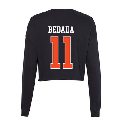 Campbell - NCAA Football : Ebenezer Bedada - Women's Cropped Crew Fleece-1