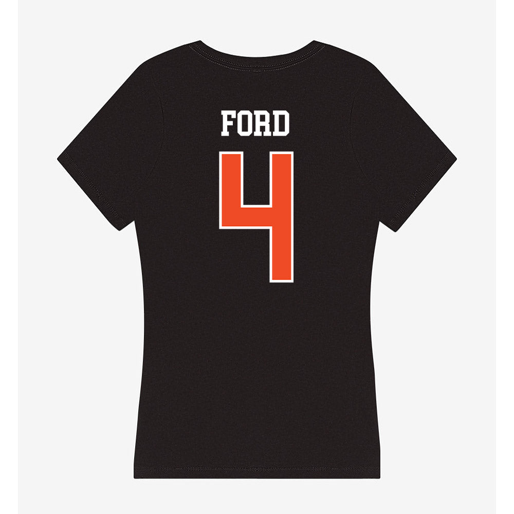 Campbell - NCAA Softball : Madison Ford - Women's V-Neck T-Shirt-1