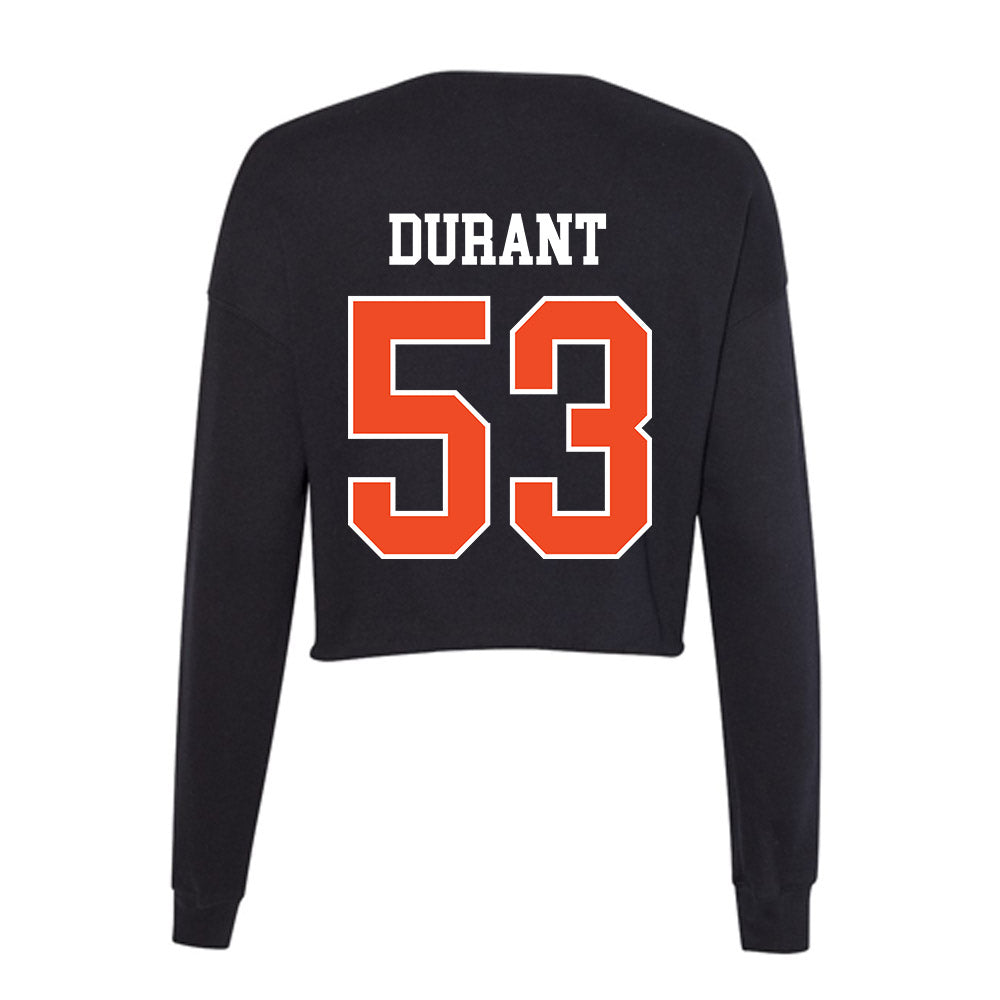 Campbell - NCAA Football : Kameron Durant - Women's Cropped Crew Fleece-1