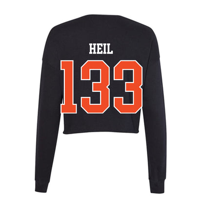 Campbell - NCAA Wrestling : Logan Heil - Women's Cropped Crew Fleece-1