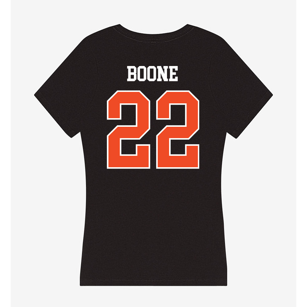 Campbell - NCAA Women's Basketball : Gianni Boone - Women's V-Neck T-Shirt-1