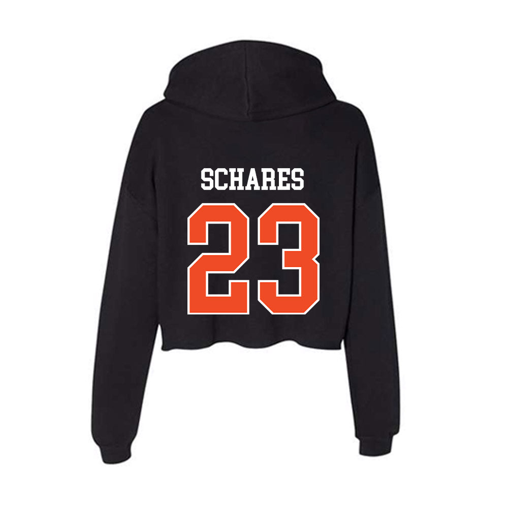 Campbell - NCAA Baseball : Bryce Schares - Women's Crop Fleece Hoodie-1