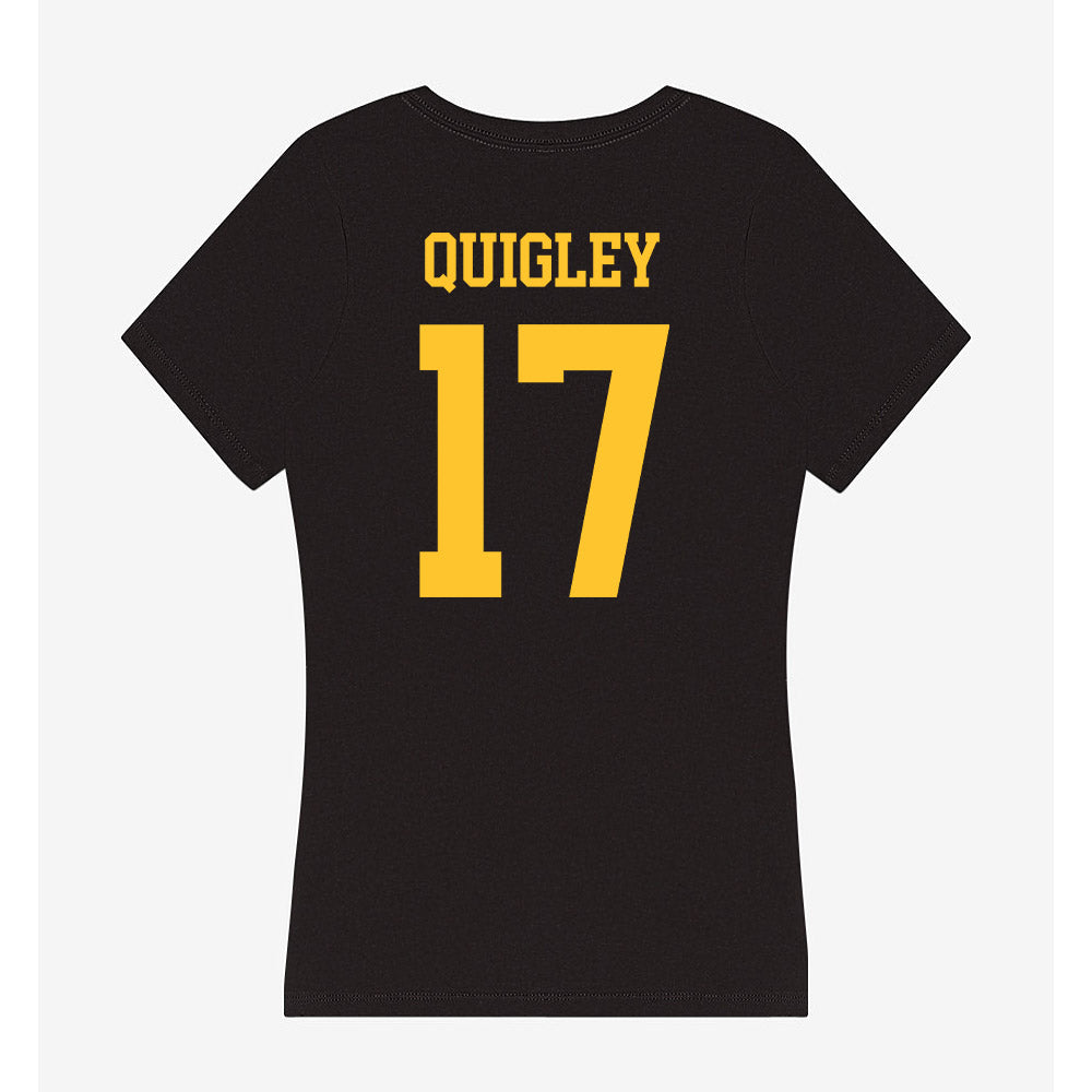 Wyoming - NCAA Women's Volleyball : Sara Quigley - Women's V-Neck T-Shirt-1