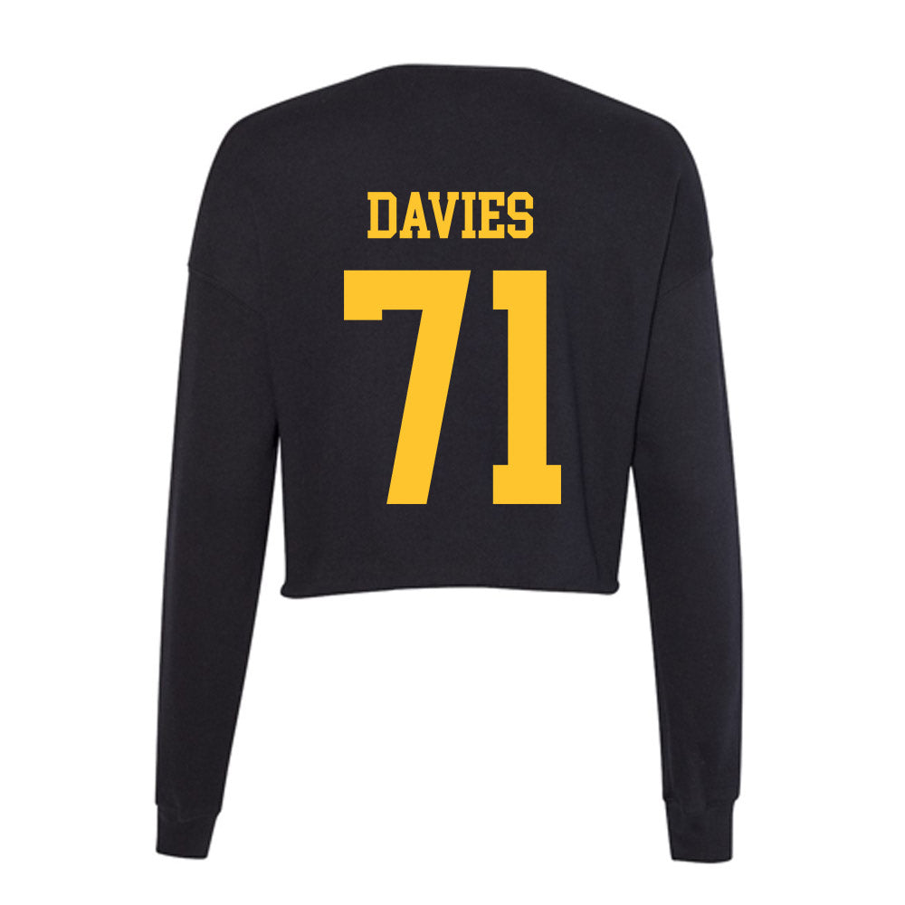 Wyoming - NCAA Football : Jake Davies - Women's Cropped Crew Fleece-1