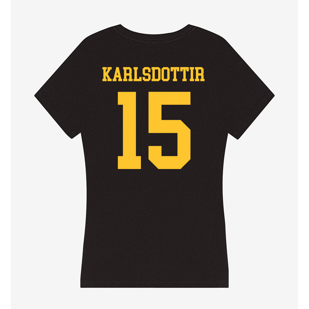 Wyoming - NCAA Women's Basketball : Heidur Karlsdottir - Women's V-Neck T-Shirt-1