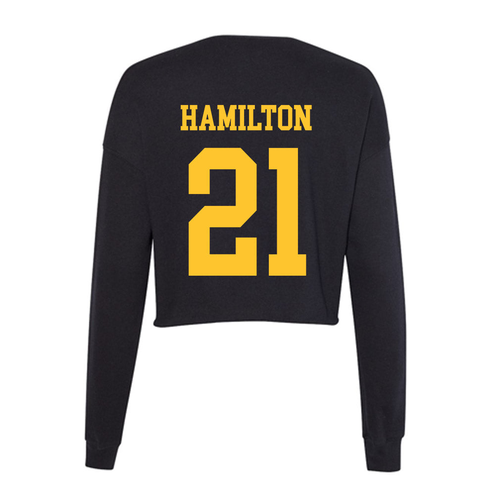 Wyoming - NCAA Football : Nico Hamilton - Women's Cropped Crew Fleece-1