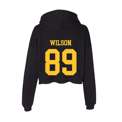 Wyoming - NCAA Football : Jake Wilson - Women's Crop Fleece Hoodie-1