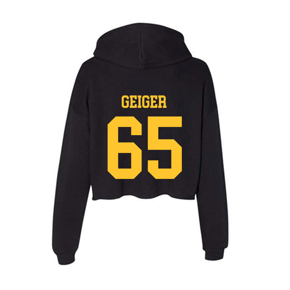 Wyoming - NCAA Football : Nathan Geiger - Women's Crop Fleece Hoodie-1